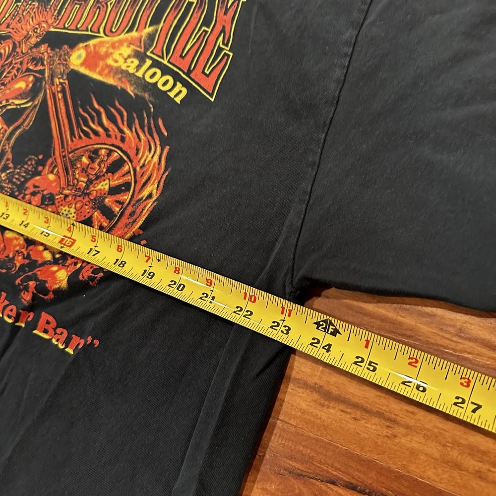 Full Throttle Saloon Shirt Mens XL Black Skull Motorcycle Graphic Tee Sturgis SD - Picture 4 of 6